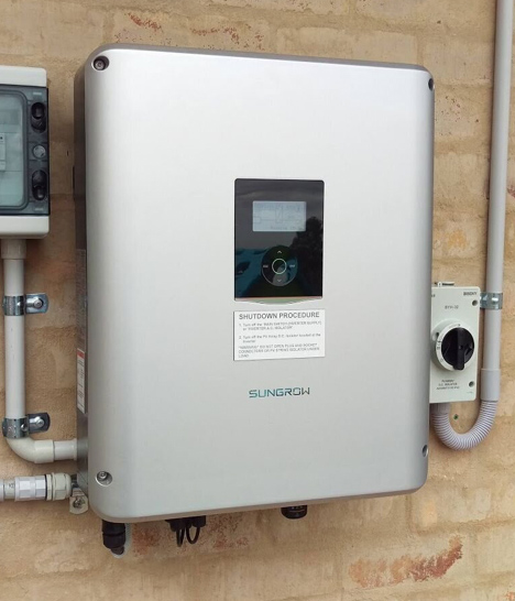 Hybrid battery-ready inverter installed