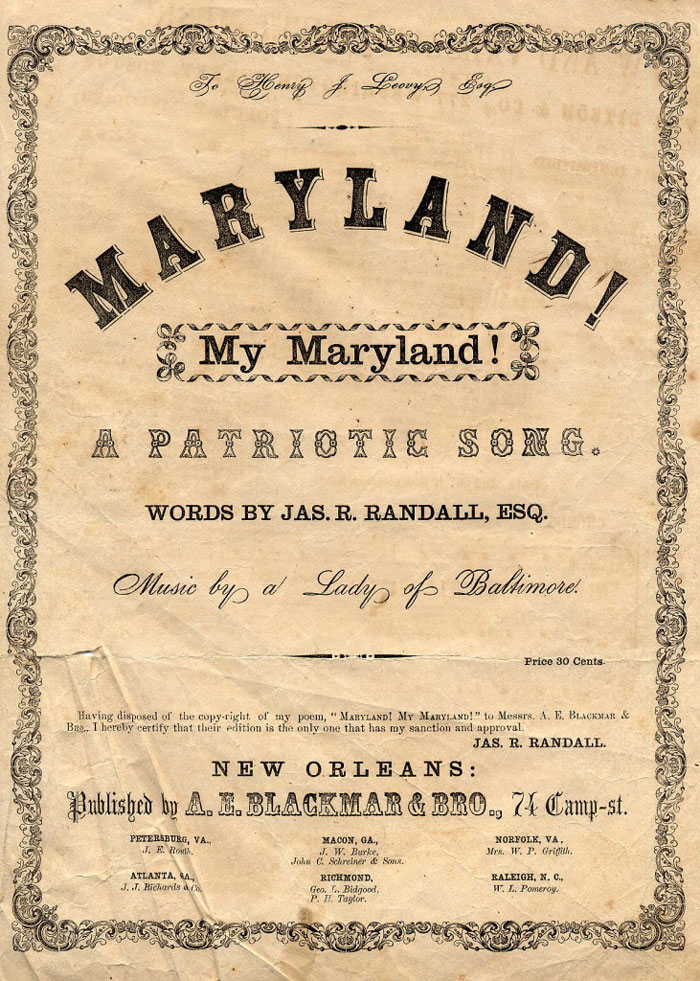 Maryland My Maryland sheet music