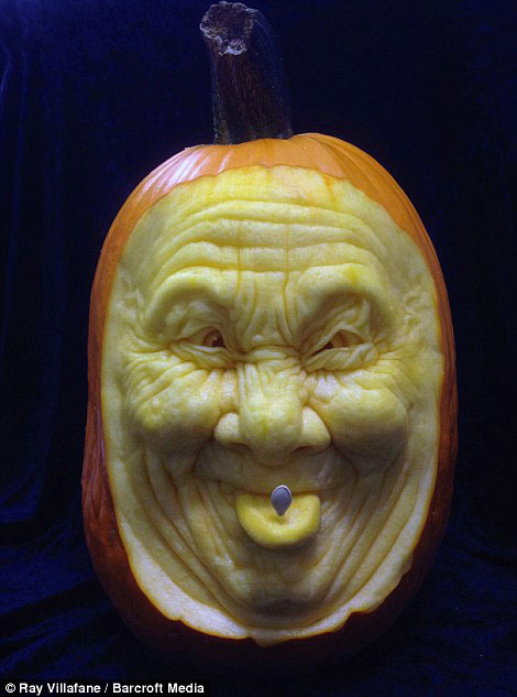 Mr Villafane said he likes a pumpkin with character - ones with nobly ridges 
